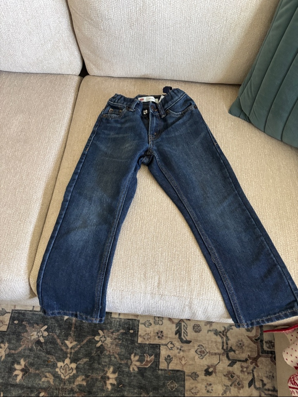 Levi's Dark Blue Kids 511 Jeans with Tan Patch